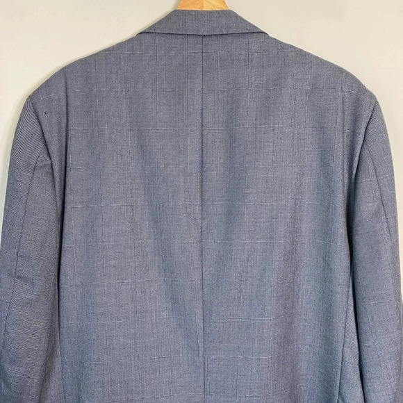 Hickey Freeman Canterbury Wool Sport Coat Dinner Jacket Blazer Men's 44R Gray - Picture 10 of 14